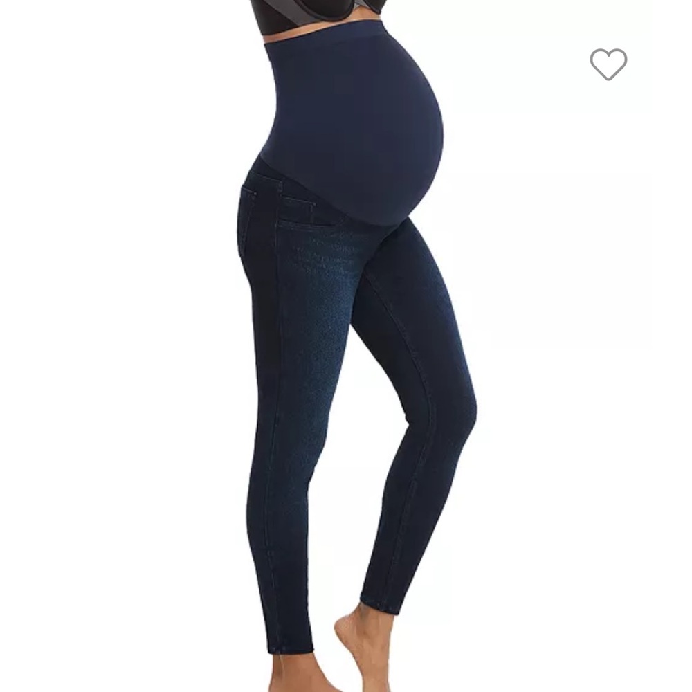 Spanx Mama Jeanish maternity skinny jeans / ankle leggings Sz Small